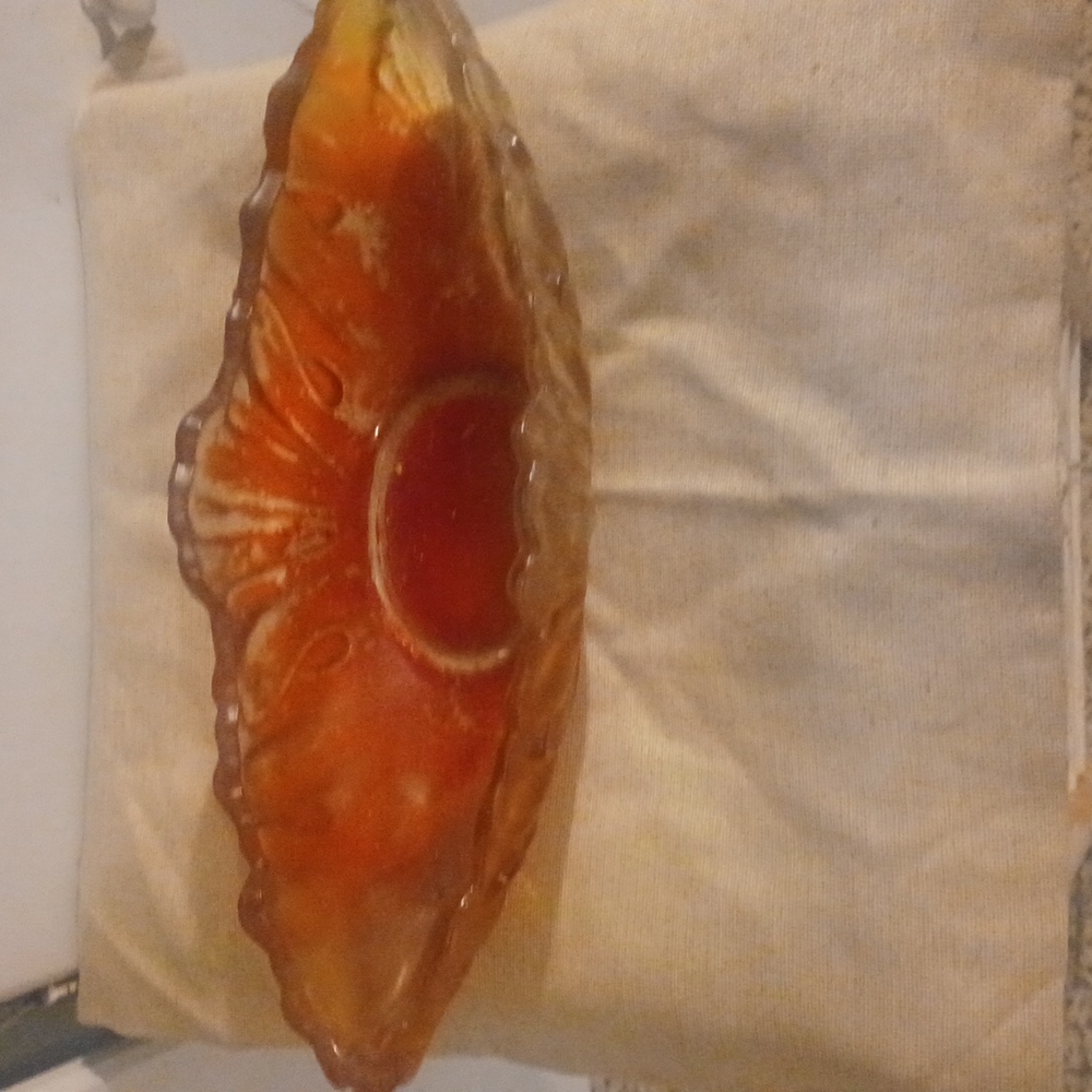 Crystal orange bowl